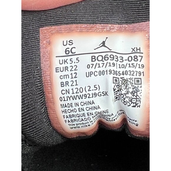 Jordan 1 Retro High OG Sneakers Black/Yellow/Red Kids Size 6C Red Yellow B&W - Picture 7 of 9